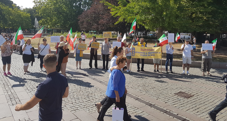 تظاهرات سراسری ایرانیان‌ آزاده علیه توطئه تروریستی رژیم آخوندی علیه مقاومت 